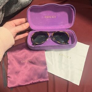 Gucci Women's brown aviator  Sunglasses